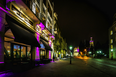 Košice - Hlavná im Nacht
